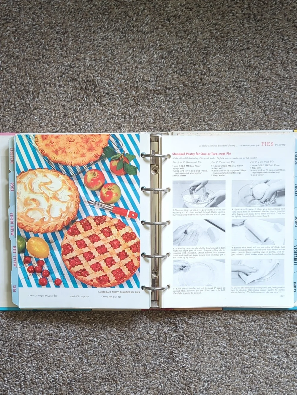 Vintage 1961 Betty Crocker's 5 Ring Cookbook 1st Edition 4th Printing
